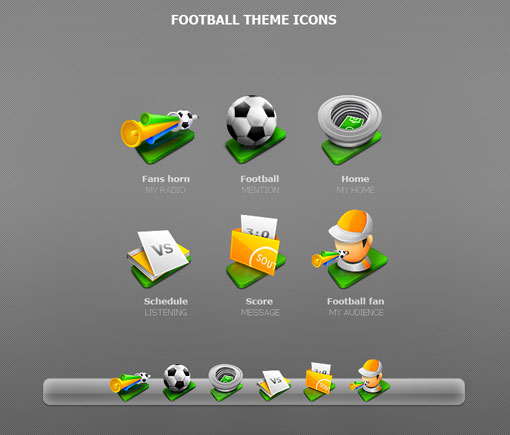 Iconos de futbol en PNG